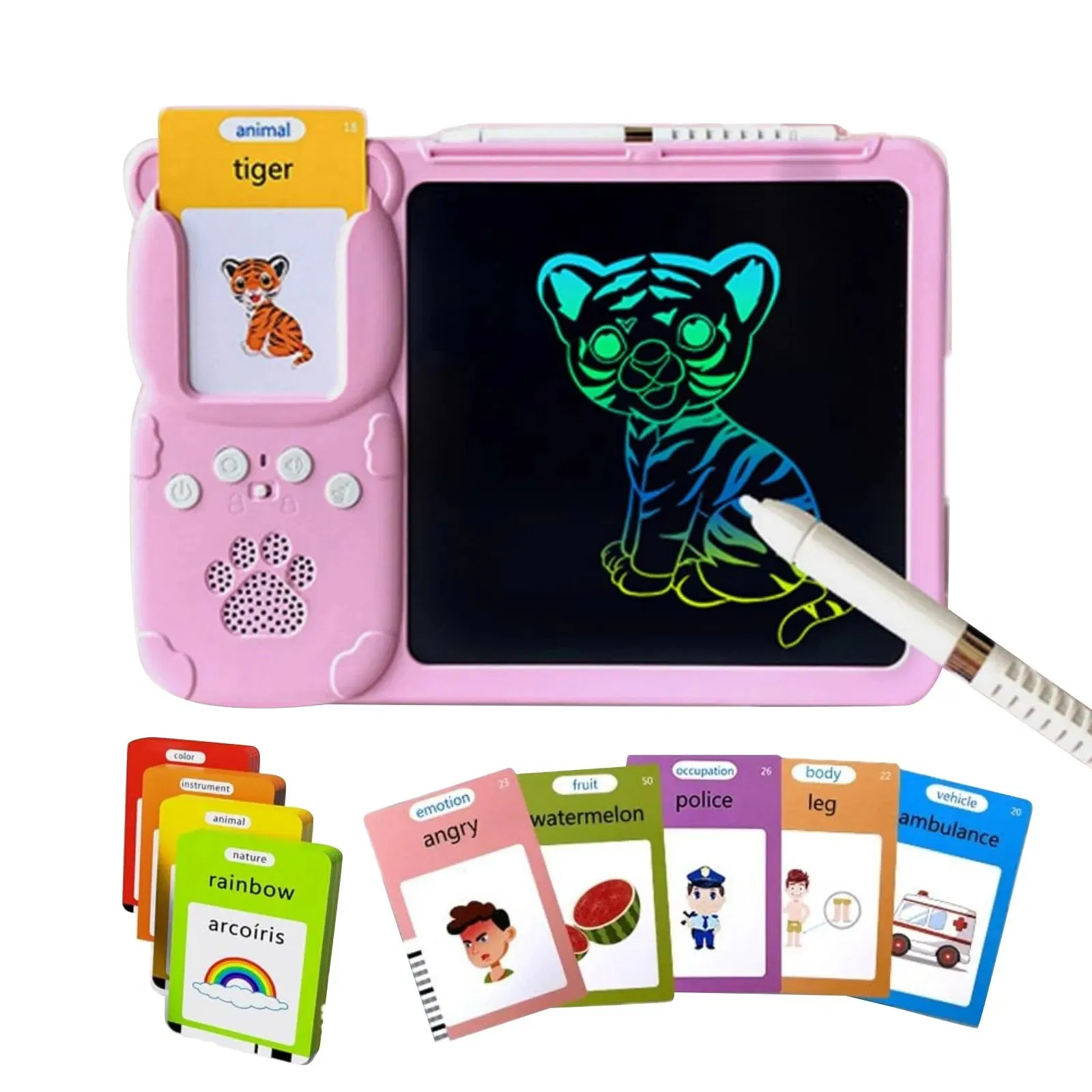 Baby Toys Kids Development Gifts Talking Flash Cards Cognitive Cards Hand Drawing Toys Early Educational Learning Kids Toys