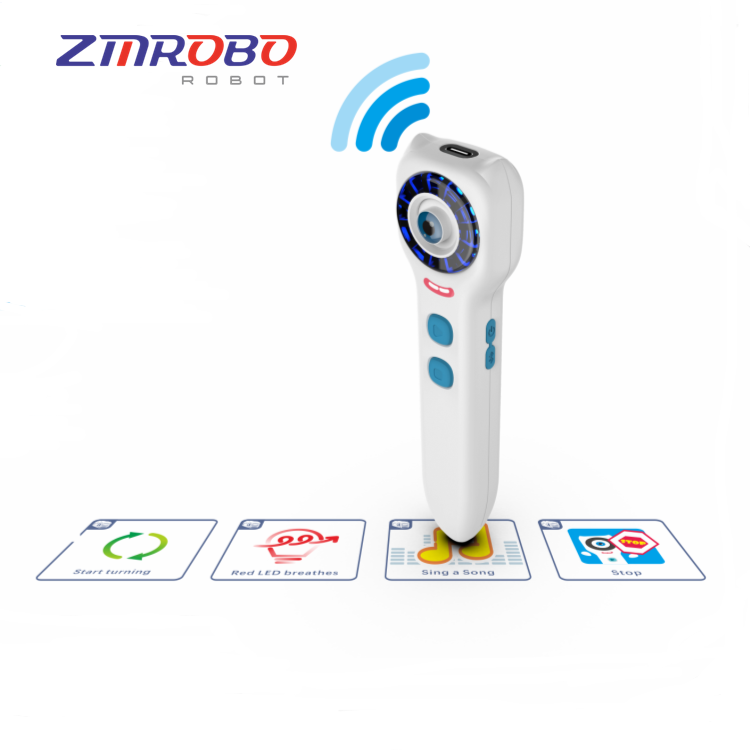 WiseChild2(2101A), ZMROBO STEM Edu Robot Kit for Preschool(3+), Screen-Free, Funny Coding with Smart Pen, Easy Building, Program
