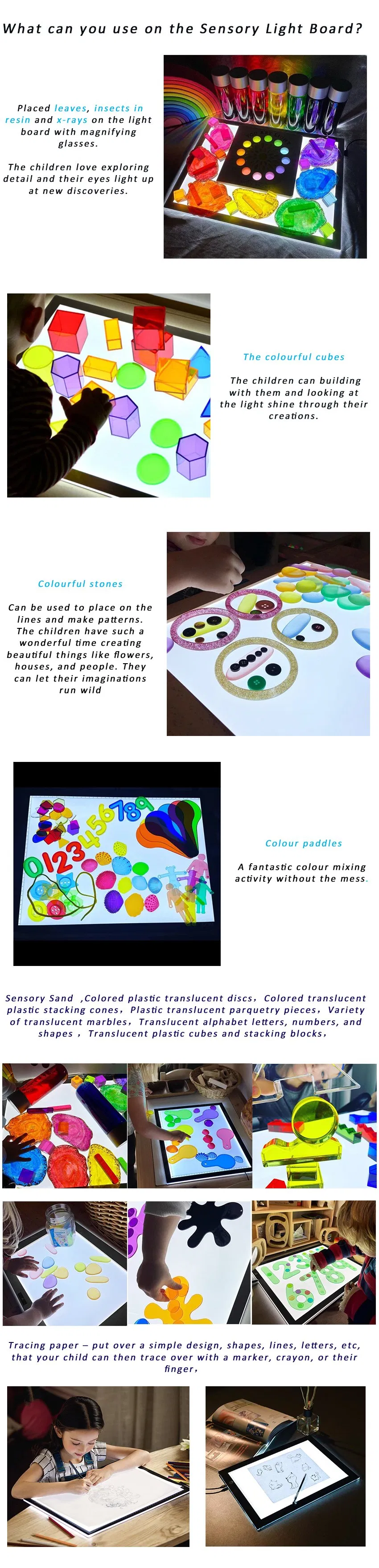 Kids Educational Learning Toys Sensory Play Light Panel Montessori Toy