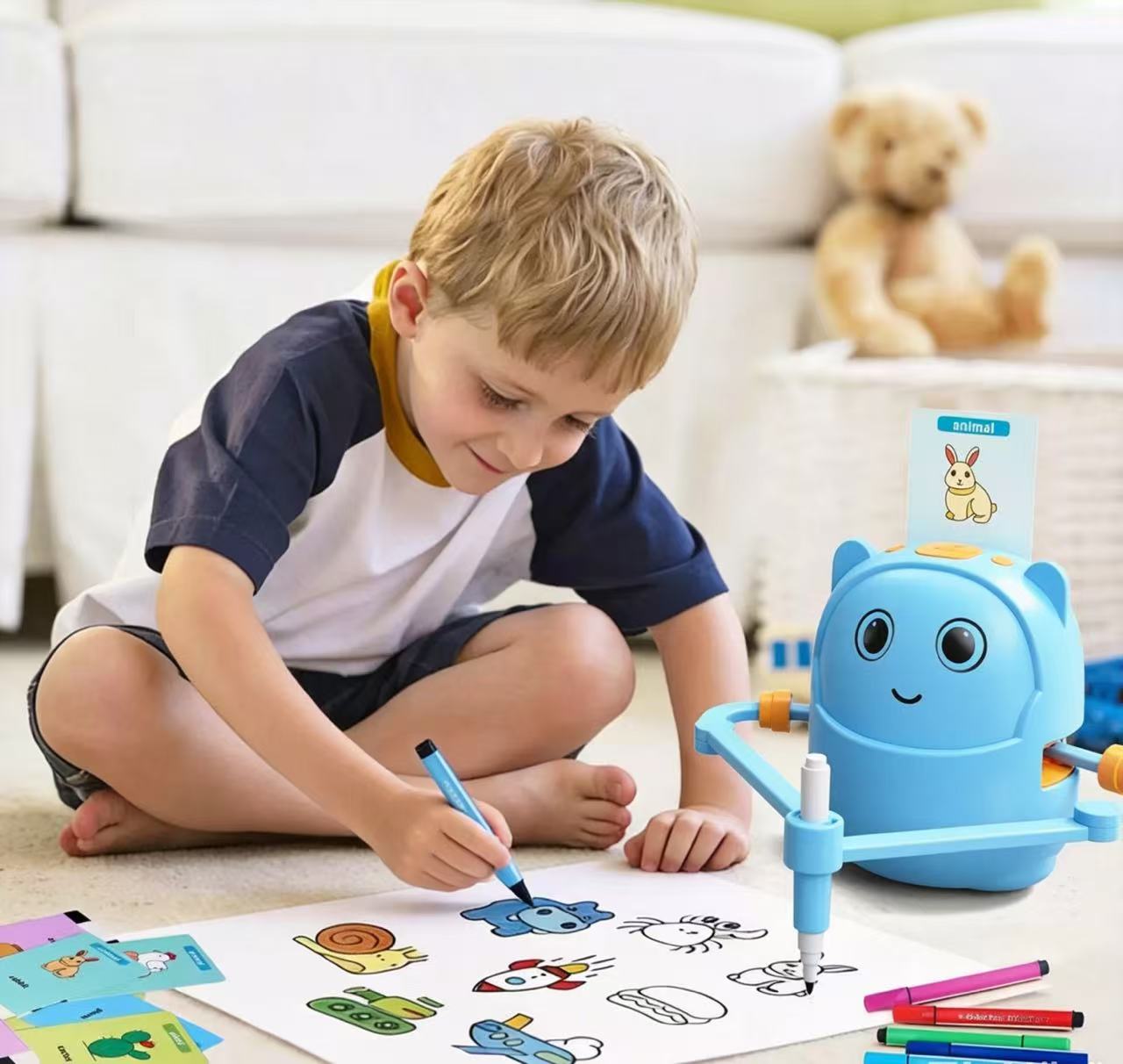 Educational Robot Toy for Kids Play &amp; Learn with Card Recognition Smart Drawing Robot &amp; App Control