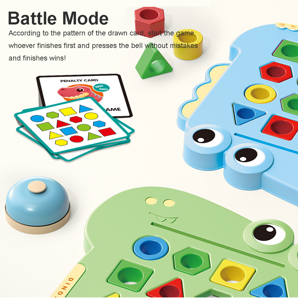 Early Childhood Educational Toys Color Matching Dinosaur Board Game Montessori Toys With 2 Modes