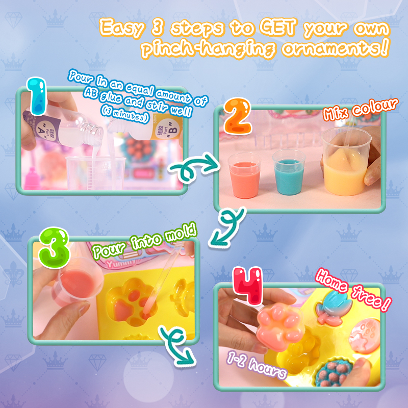2025New Girl DIY Big Bang Beauty Hot STEM Educational Toy Kit Lovely Silicone Slime Making Kit Wholesale Science Experiment Kit