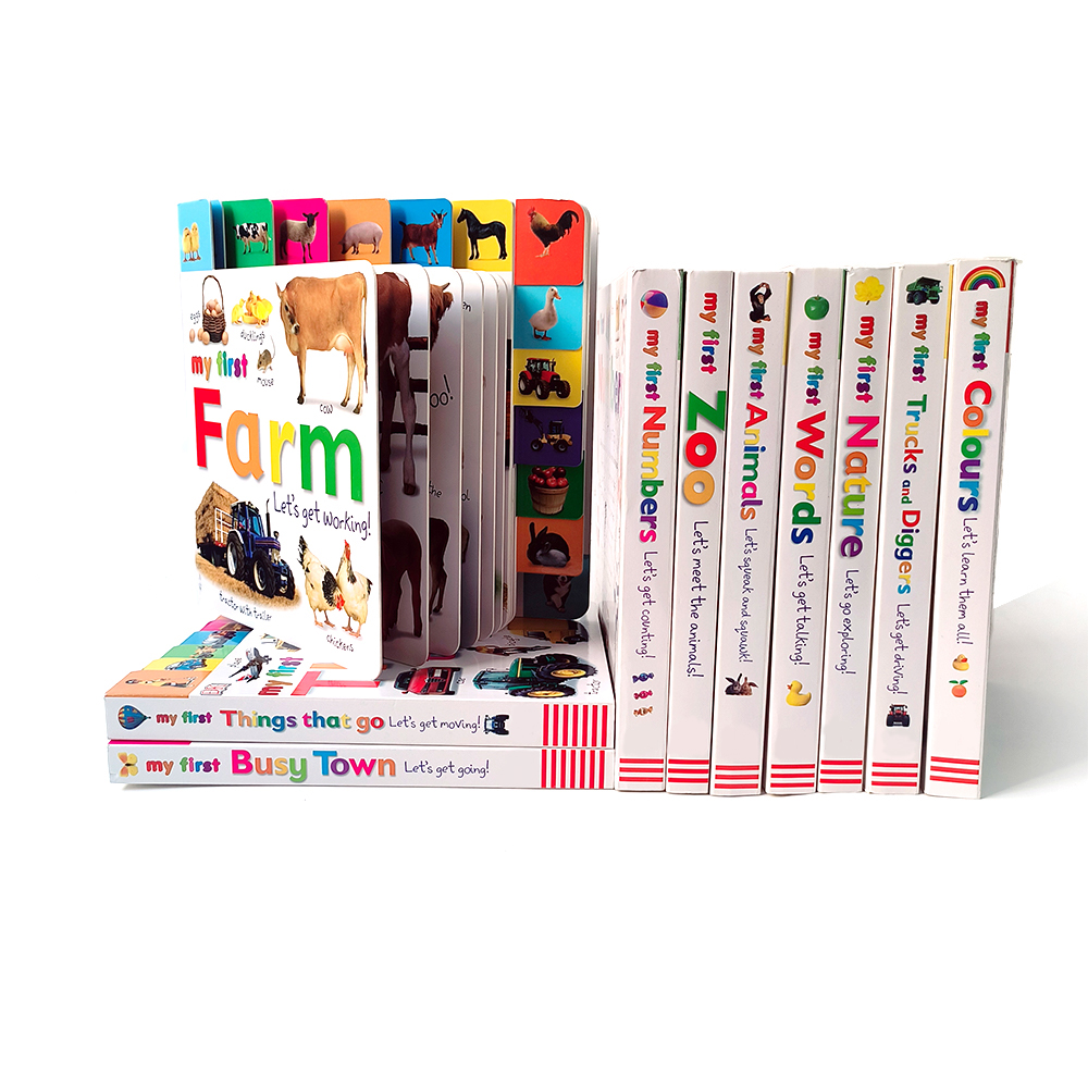 Eco-friendly Custom Book Printing Services Montessori Book Baby Gift Children's Board Book Set Print On Demand