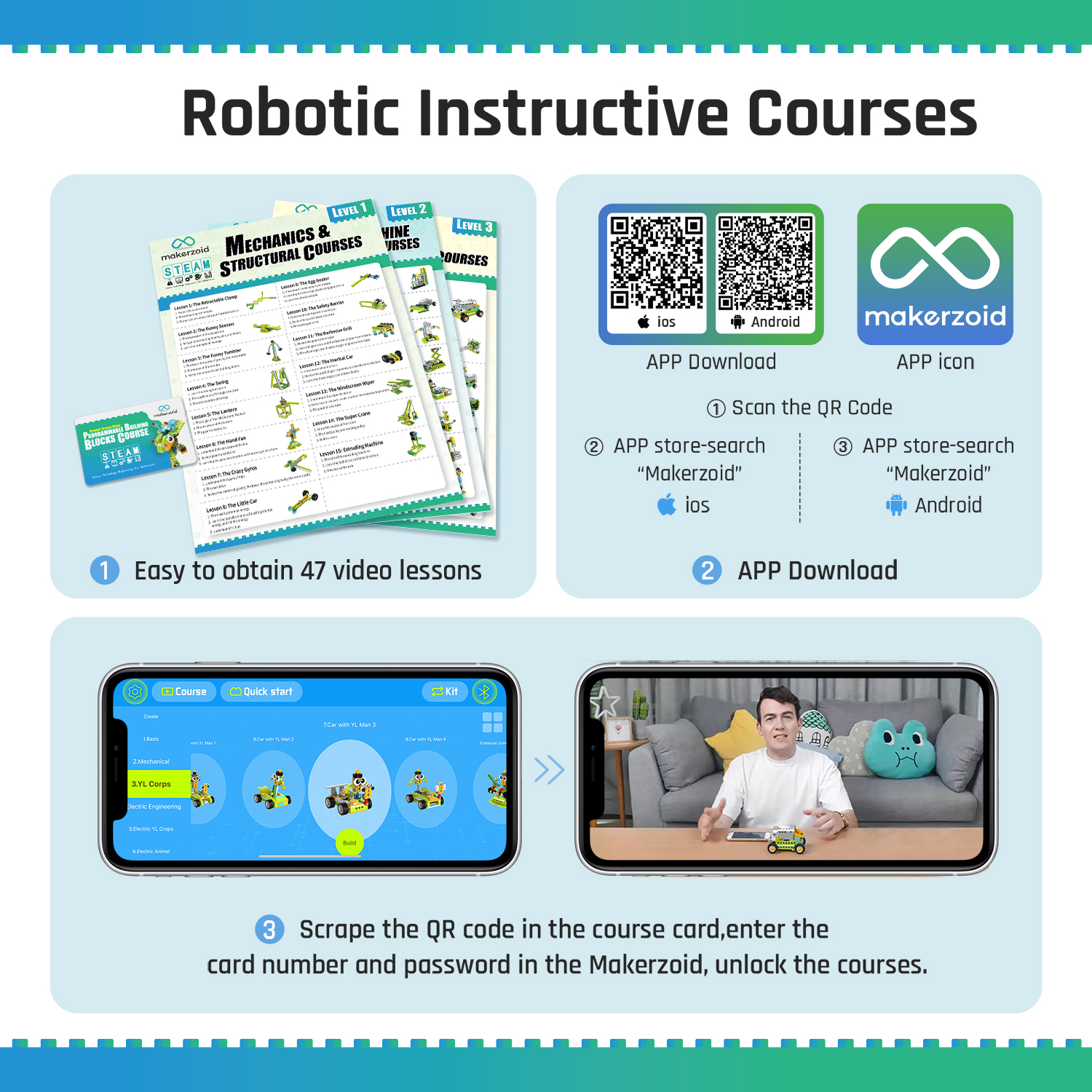 Makerzoid Premium We Do 2.0 STEM Education &amp; Maker Board Toy Kids 6+ Coding Robot with 47 Free Course Videos