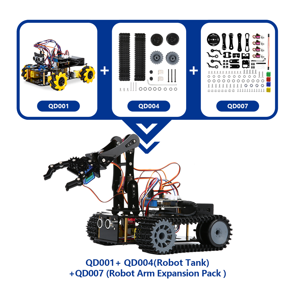 ACEBOTT ESP32 Programmable Robot Arm Car Kit for Arduino Smart Robot Car Set for Learning Education Automation Kits
