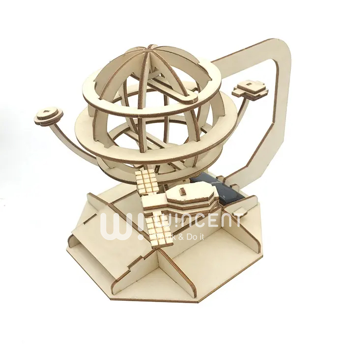 STEM Educational Kit Building Science Experiment Toy Shaking Fan Solar-Powered Helicopter DIY Wooden Gift for Boys Girls