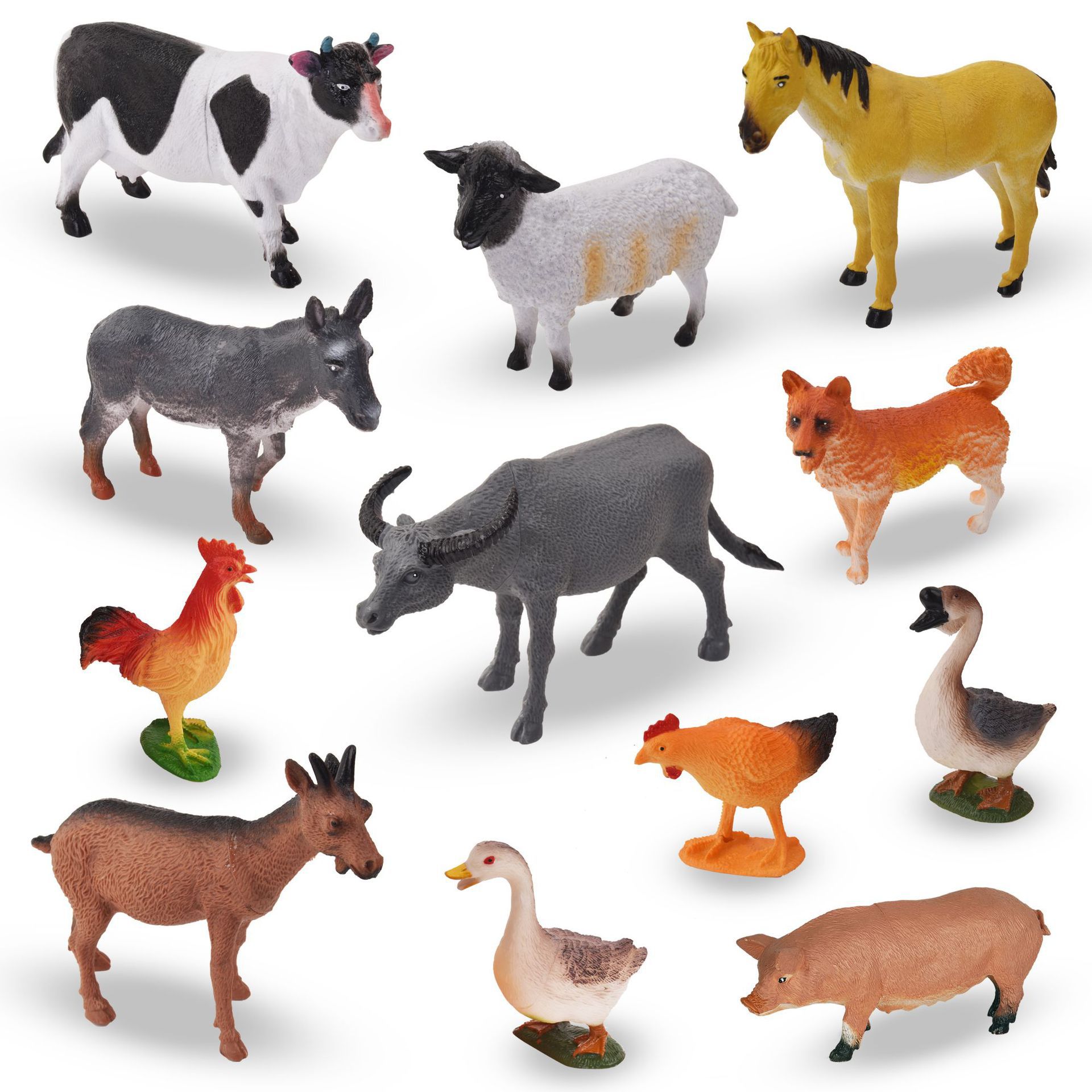 Pvc Customized Color Sheep Figurines Realistic Farm Animal Kids Educational Toys Plastic Crafts Sheep Figures Set for Kids