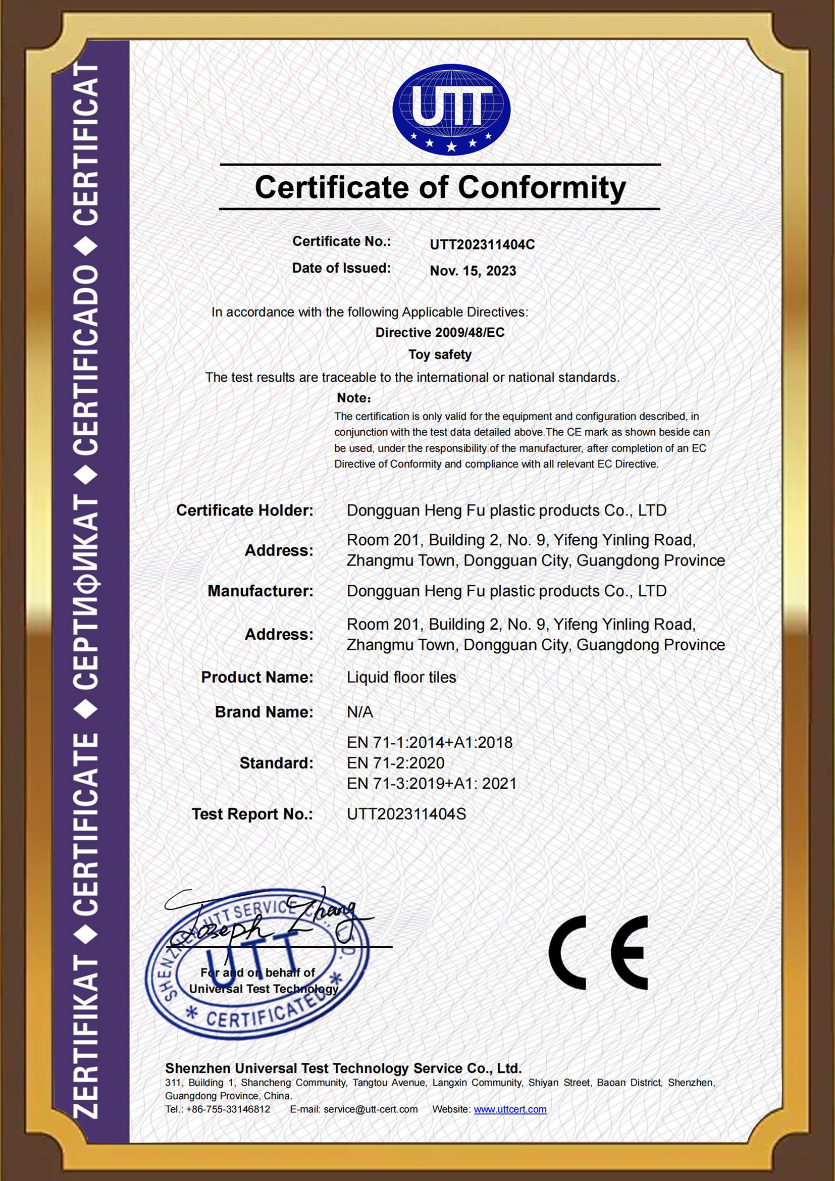 CE Certificate