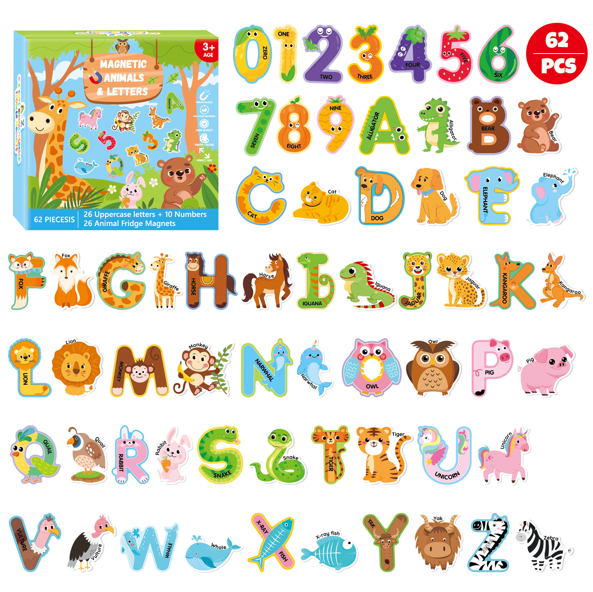 Classroom Teaching Aid, Reusable Magnetic Puzzle &amp; Drawing Board 51-100 Pc Customizable for Kids Learning Ages 5-7