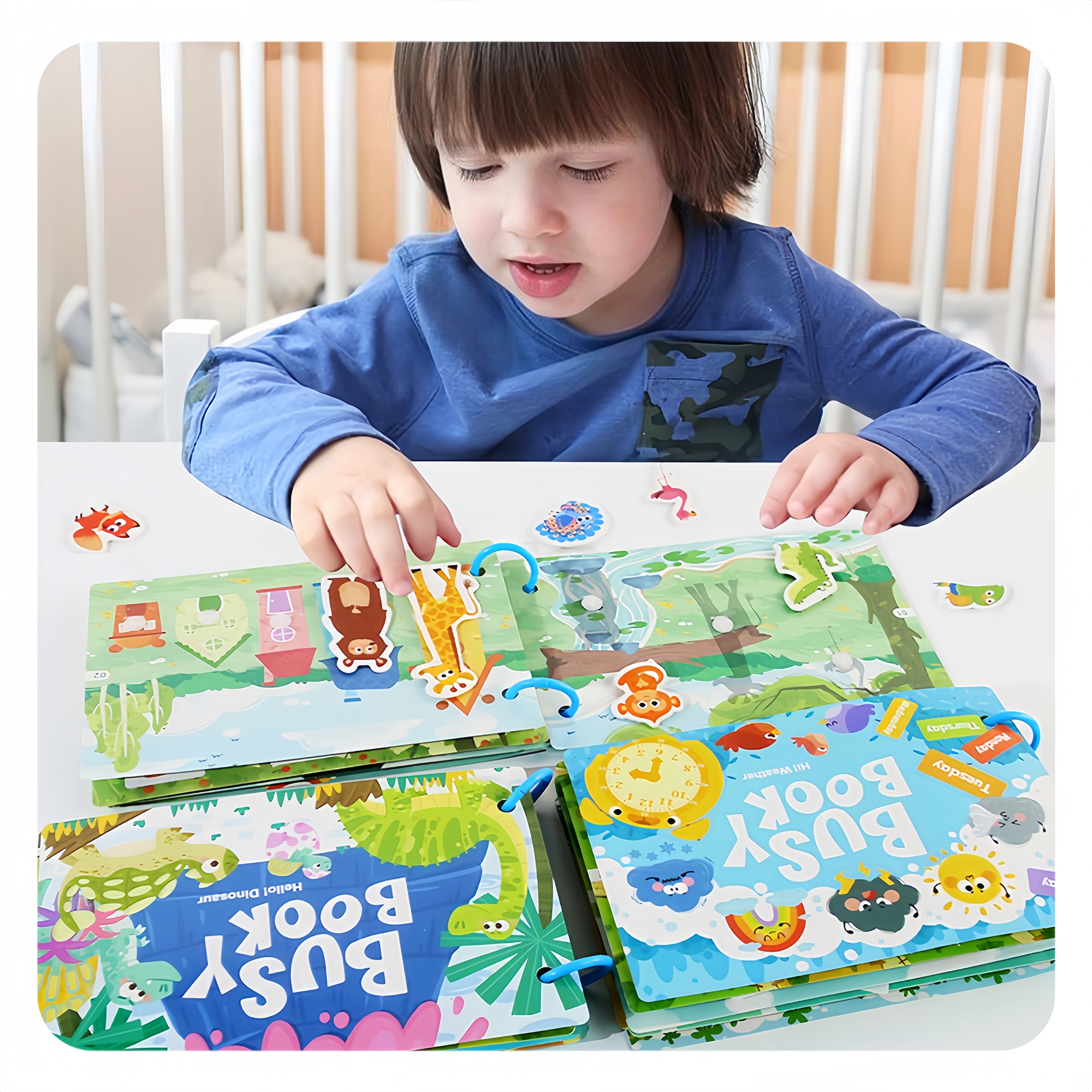 Montessori Early Education Quiet Book Cartoon Autism Sensory Toys Travel Toys for Kids