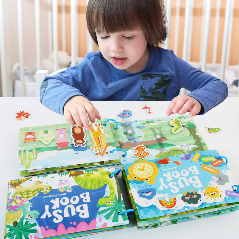 Montessori Felt Paper 3d Puzzles Busy Book Board Sets Matching Games Educational Learning Math Toys for Kids Boys Girls