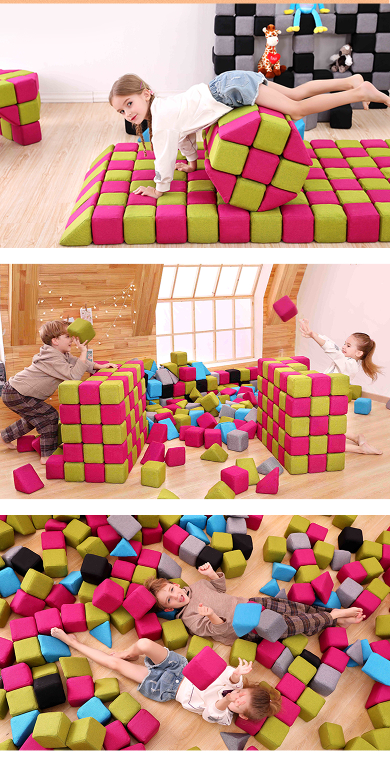 Ropecube Magnetic Fabric Blocks for Toddlers Indoor Soft Play and Learning, Safe Building Toys for Kids and Preschool Activities