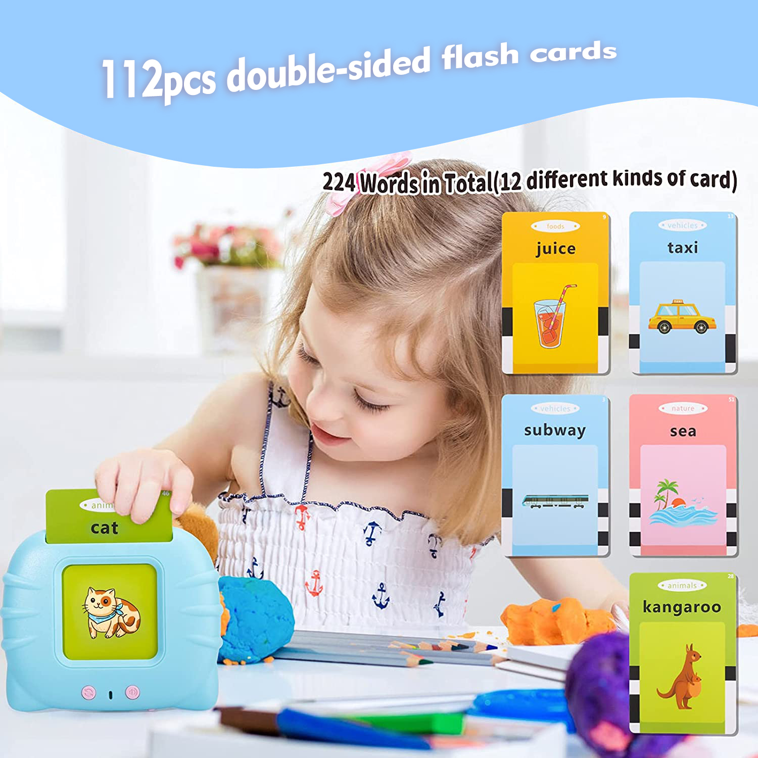 Custom Language Talking Flash Cards Flashcards Reading Learning Machine Toy 2024 Early Educational Kids Toys