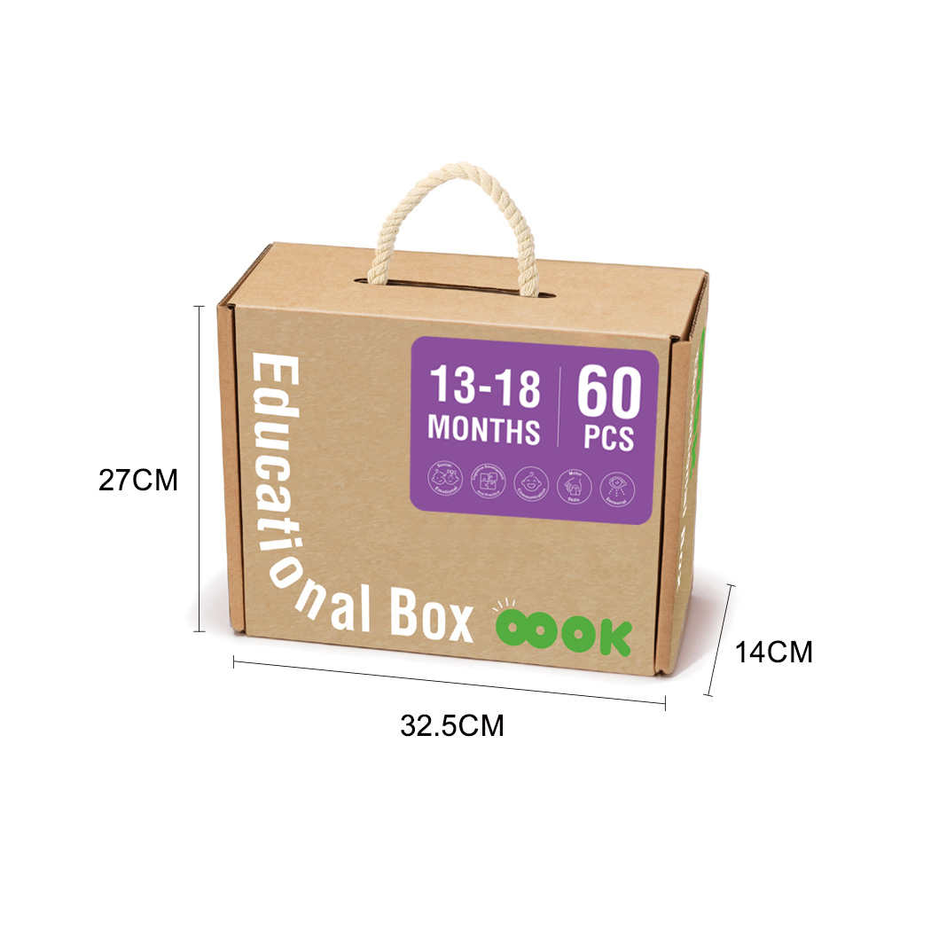 Wooden Montessori 13-18 Months Educational Box Toy Set Shape Puzzle Stacking Toy Building Blocks Tower Pound Bench Toy Box