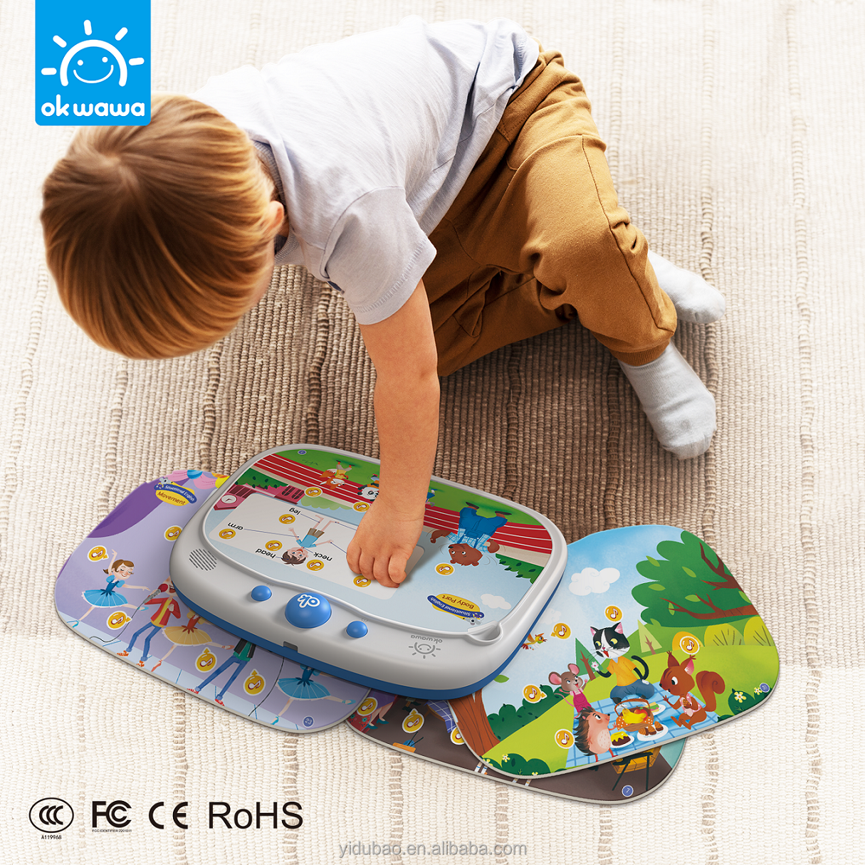 Hot Selling Learning Machine Smart Games Interactive Activity Board Touch-Reading Flash Cards Early Education Toys