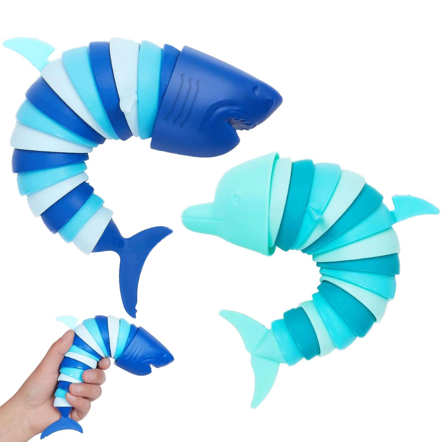 2025 New Colorful Plastic Shark Dolphin DIY Toy Creative Kids' Early Learning Fun Sensory Play for Boys 14+ Years Stress Relief