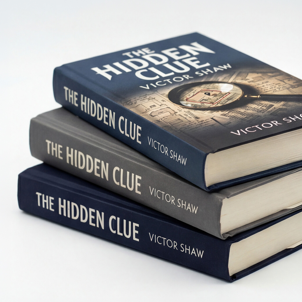 Vintage Bookshelf Board Game Clue Hidden Clue Mystery Game Linen Book Box Case Hard Cover Offset Printed Paperboard Components