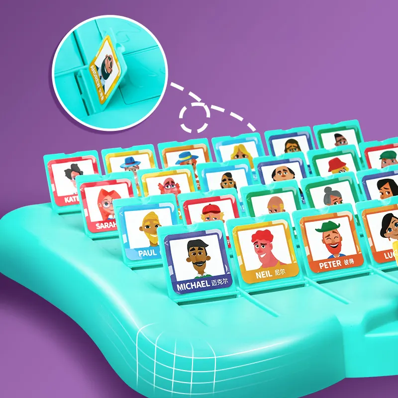 Custom Intelligent Board Game Guess Who Children Indoor Toy Funny Multiplayer Interactive Game Other Education Toy for Children