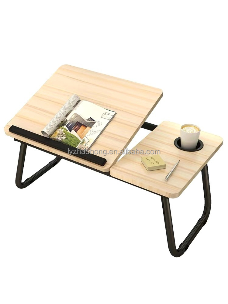 Children's Folding Study Table Mini Folding Computer Desk Folding Computer Desk Bed Computer Desk 60X40CM
