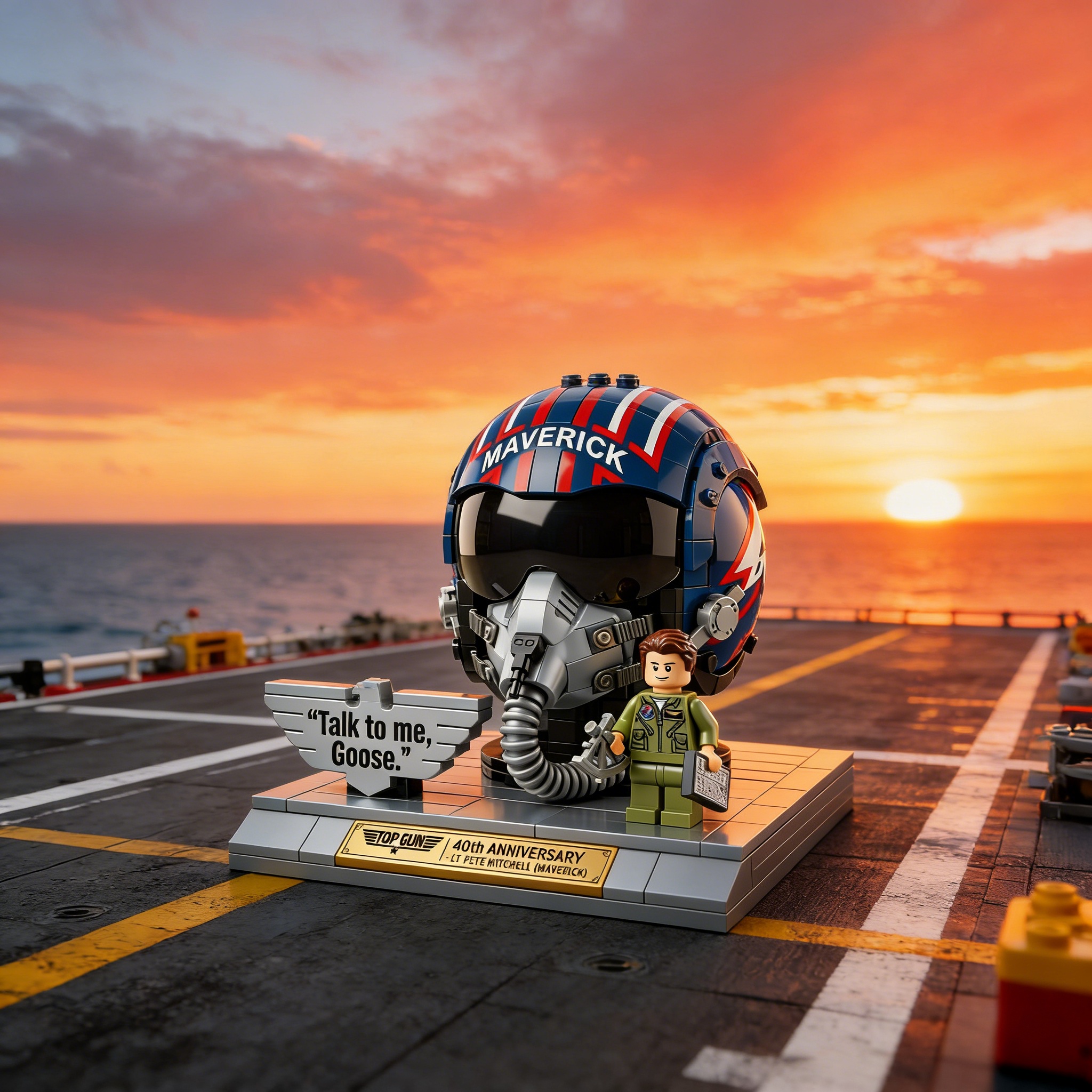 Aviation Pilot Helmet Building Blocks Set Realistic Aircraft Helmet Bricks Model for Collectors &amp; Aviation Fans