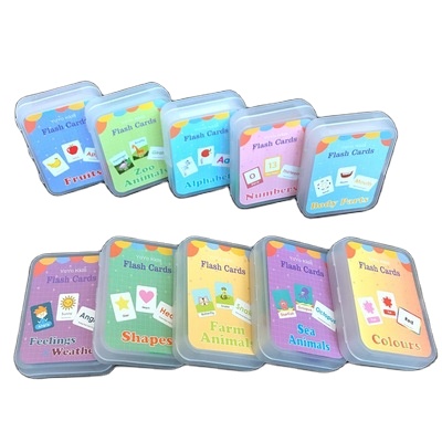 Factory Wholesale 22 Styles Phonics Memory Flash Cards Learn English Animal Color Fruit Mathematics Early Education Toy