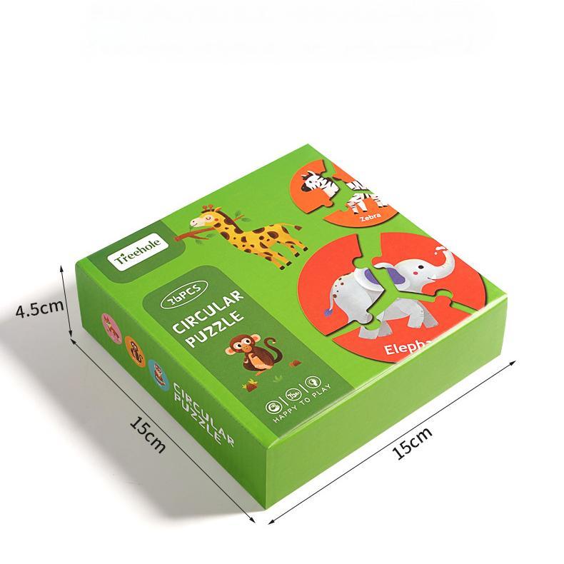 New Design Puzzle Game Wooden Pair Animal Matching Puzzle Interactive Focus Logic Training Educations Toys for Kids Children
