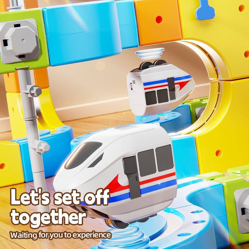 150pcs Educational Toys STEM Race Car Track Building Set for Toddlers and Kids Electric Magnetic Train Track Block Sets for Kids