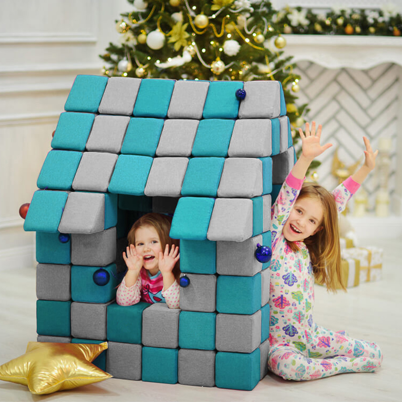 Ropecube Magnetic Fabric Blocks for Toddlers Indoor Soft Play and Learning, Safe Building Toys for Kids and Preschool Activities