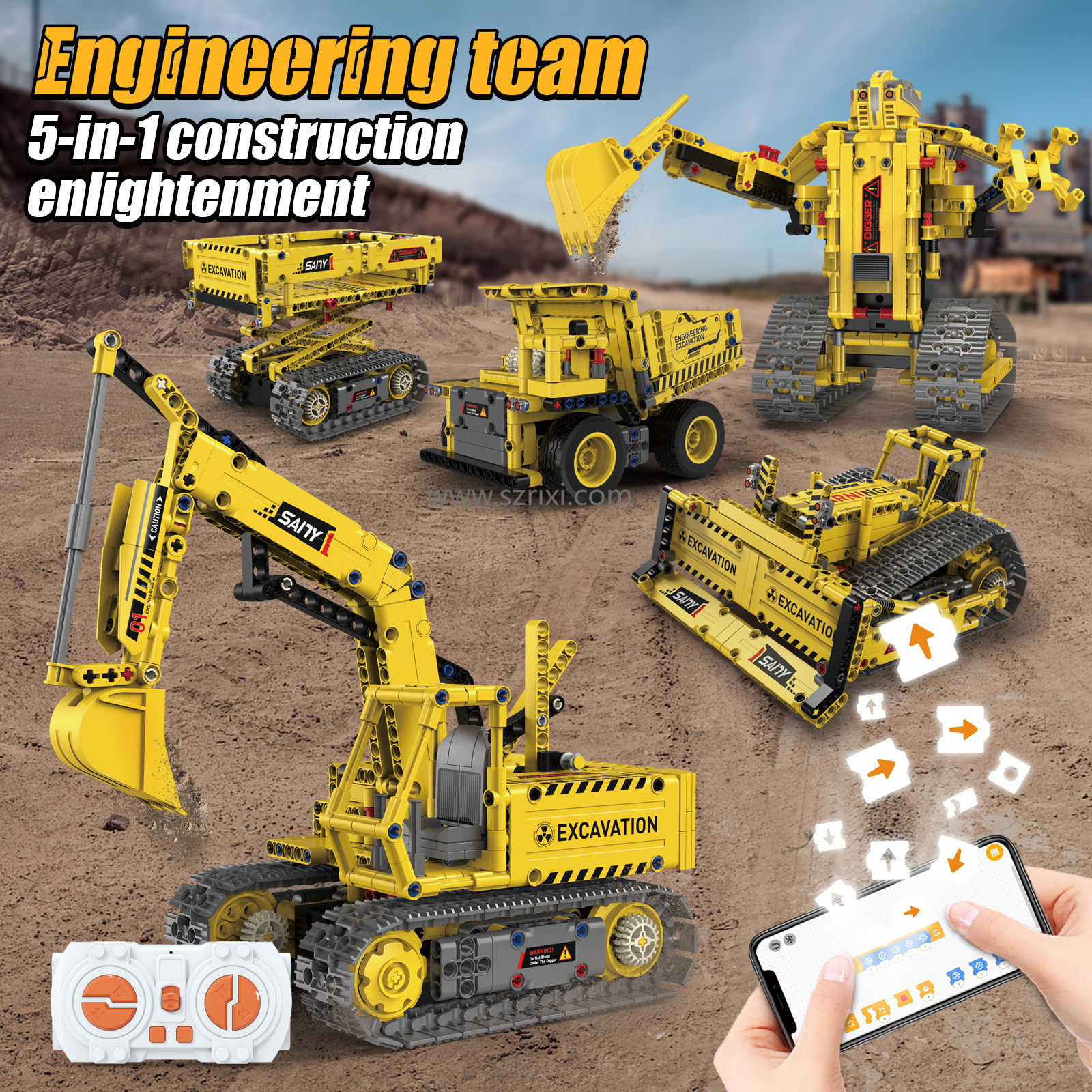 KY K96173 Best Price 5in1 Programmable Robotic Kit Toys STEAM Building Blocks Coding Educational Toys Building Blocks RoBot