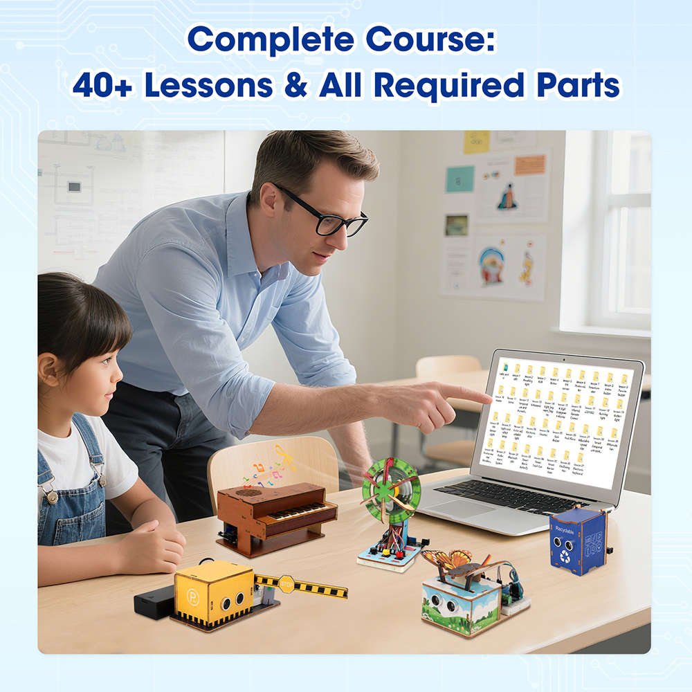 ACEBOTT Complete Stem Education DIY Programmable Comptnents ESP32 Starter Kit DIY Electronic Kits Projects for Arduino