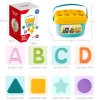 Education Shape Color Cognition Hand Fine Motor Sensory Training Toy Baby Toy Shape Sorter with Building Blocks 6 to 12 Months