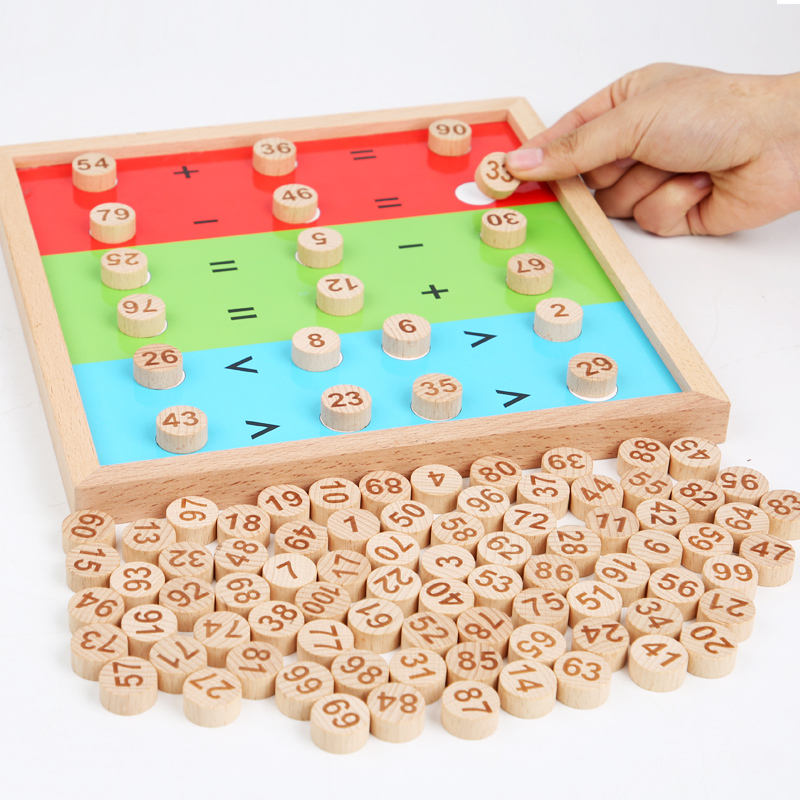 Children's Wooden Sudoku Chess Board Digital Maze Logical Thinking Educational Puzzle Toy Set for Adults Kids in Math Subject