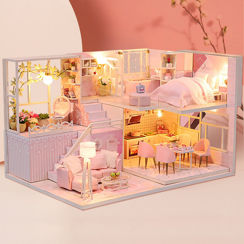 DIY Cottage Secret Code Creative Gift Birthday Present Educational Toy Model Wooden Art House Ages 14+ Under 50 Pieces