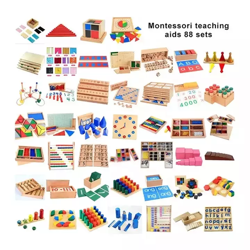 Wooden Montessori Materials Infant &amp; Toddler Sensory Teaching Toys Science Education Toys Puzzle Early Learning Toys for Kids
