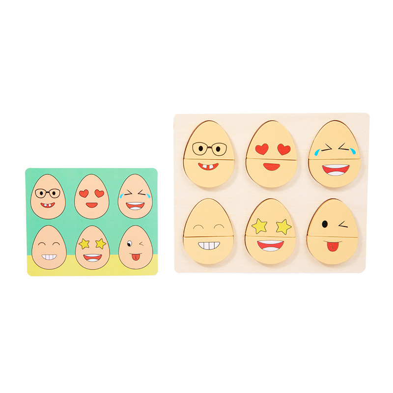 Interactive Wooden Egg Matching Game for Children Fun Early Education &amp; Concentration Training Educational Toys