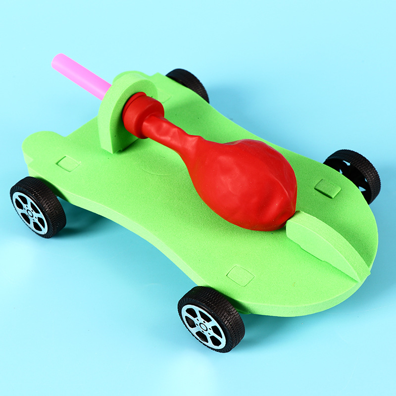 Science Physical Experiments Diy Balloon Recoil Car Diy Materials School Educational Kit for Kids