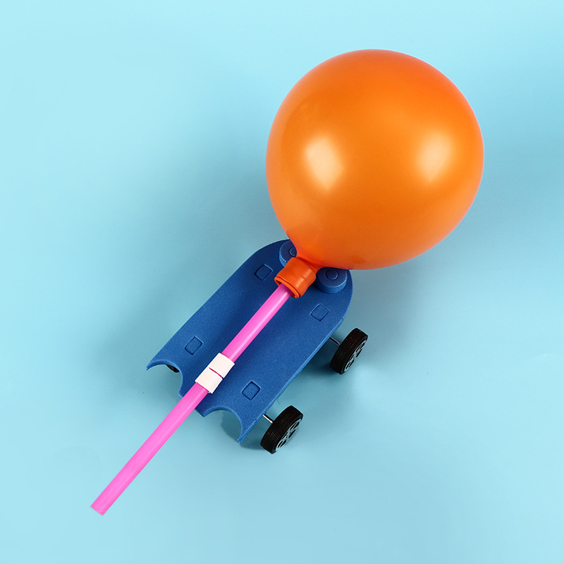 Science Physical Experiments Diy Balloon Recoil Car Diy Materials School Educational Kit for Kids