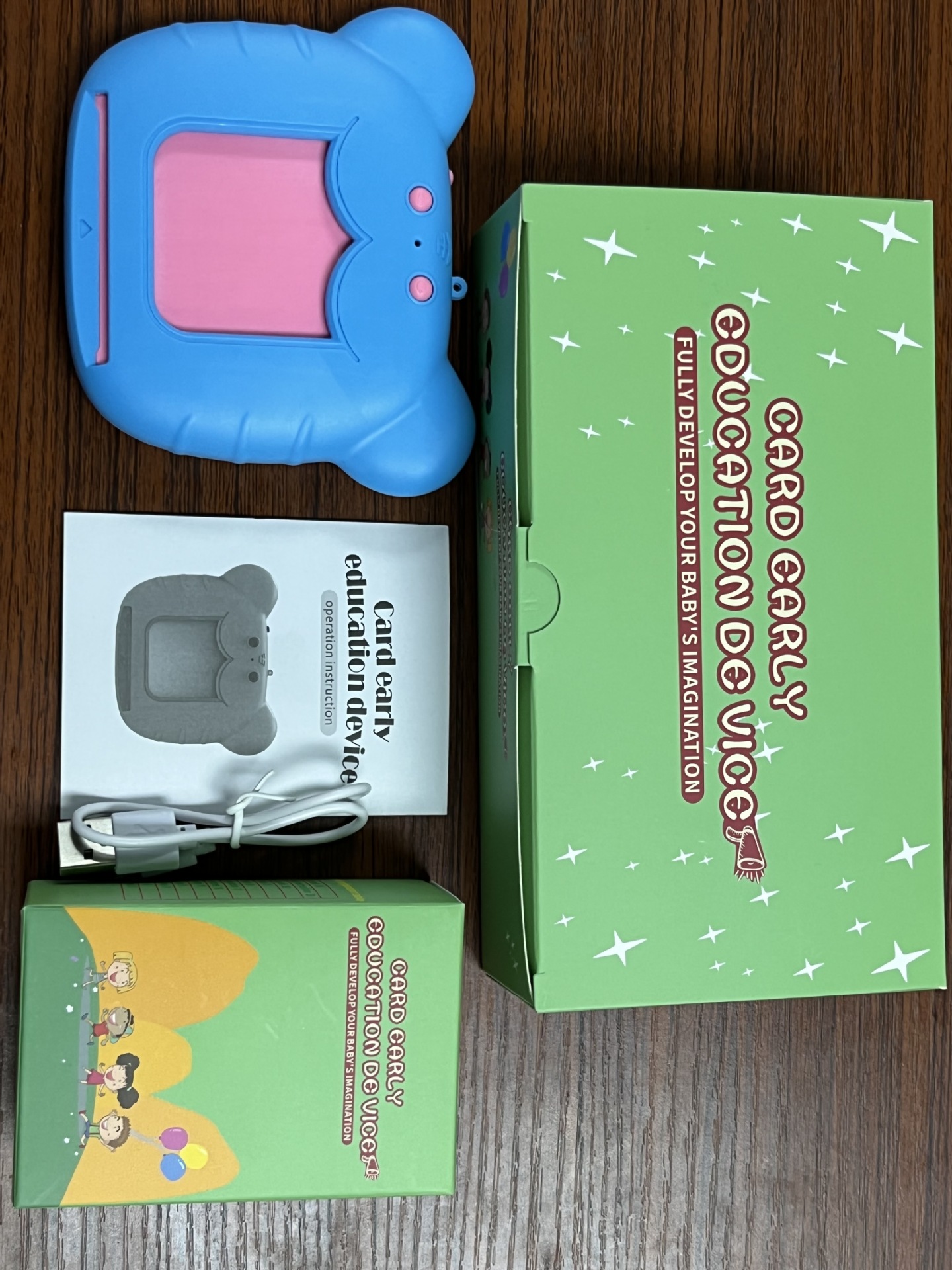 Kids Preschool Customizable Languages Learning Machine Toy Talking Flash Cards ABS Plastic Animal Shape Lithium Battery