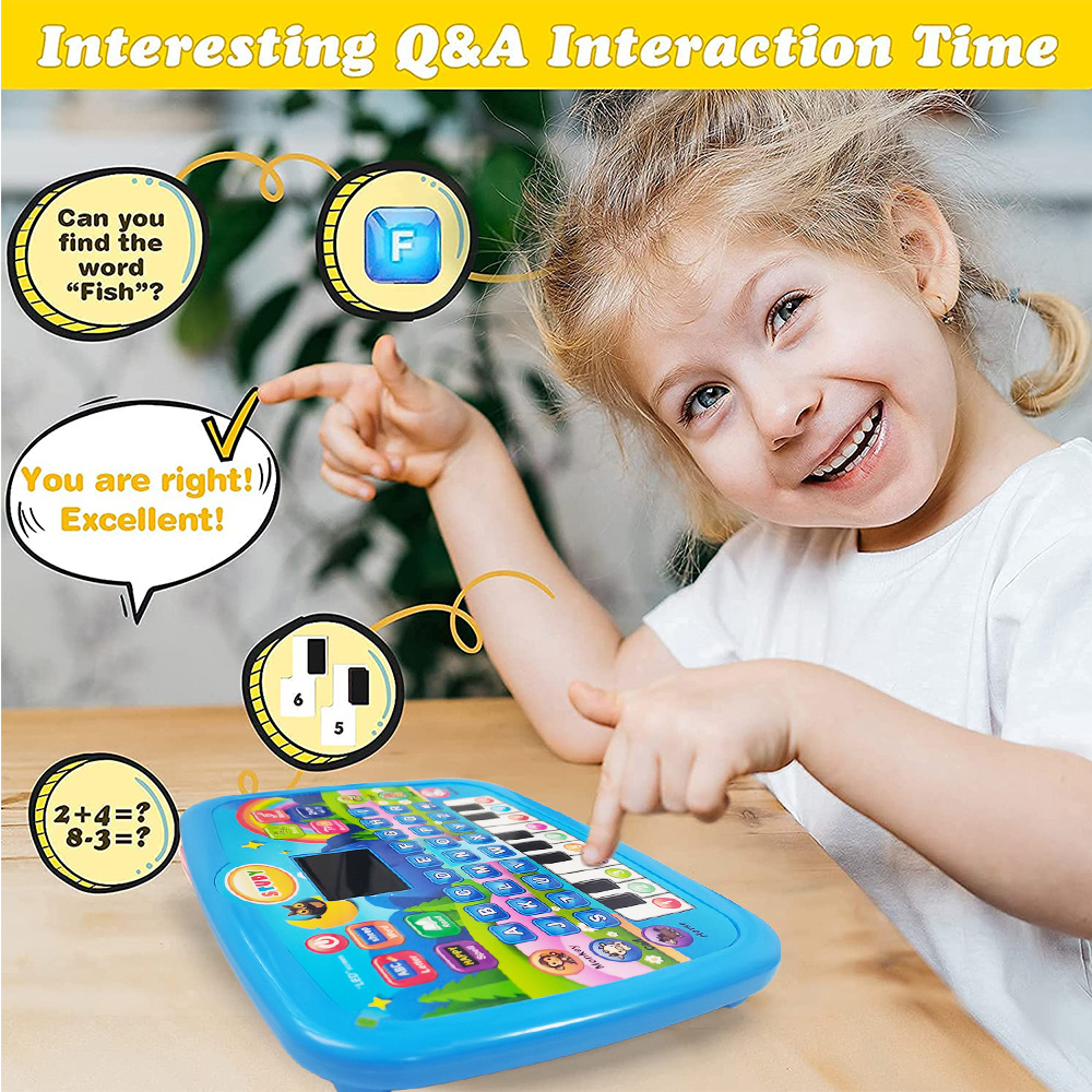 Early Educational Mini Electronic Learning Machine Musical Toy for Kids-Multi-functional Plastic Battery Powered Sound Light