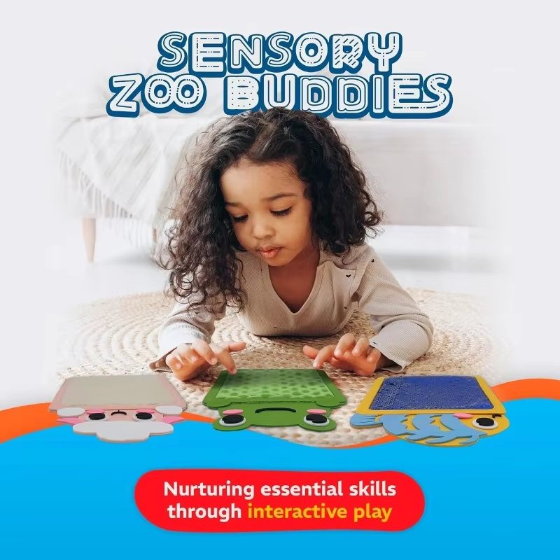 8pcs One Set Multi-functional Animal Sensory Pads, Montessori Sensory Toys for Children, Hand-eye Coordination Educational Toys