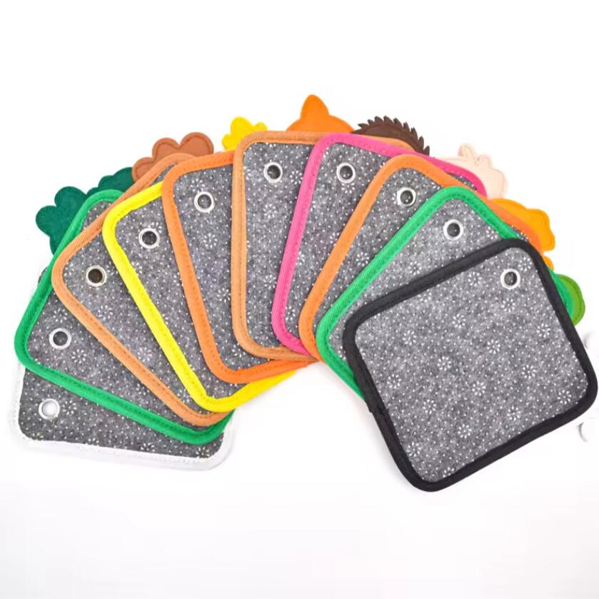 10PCS Sensory Mats for Autistic Children Assorted Tactile Sequin Flip Fabric Sensory Toys for Tactile Play