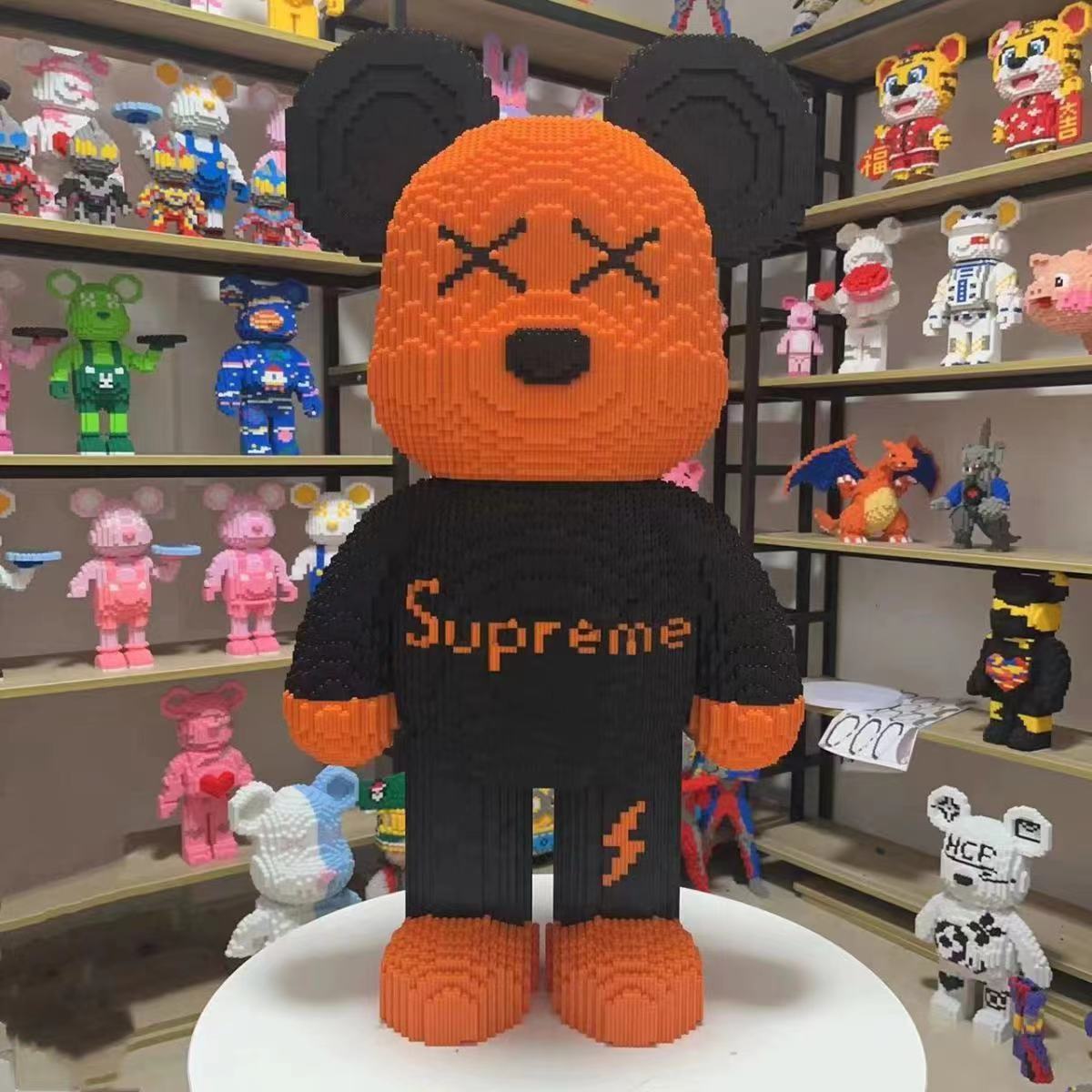 New Design Plastic Colorful Blocks Super Building Bear Construction Building Blocks DIY Toy Sets for Decoration