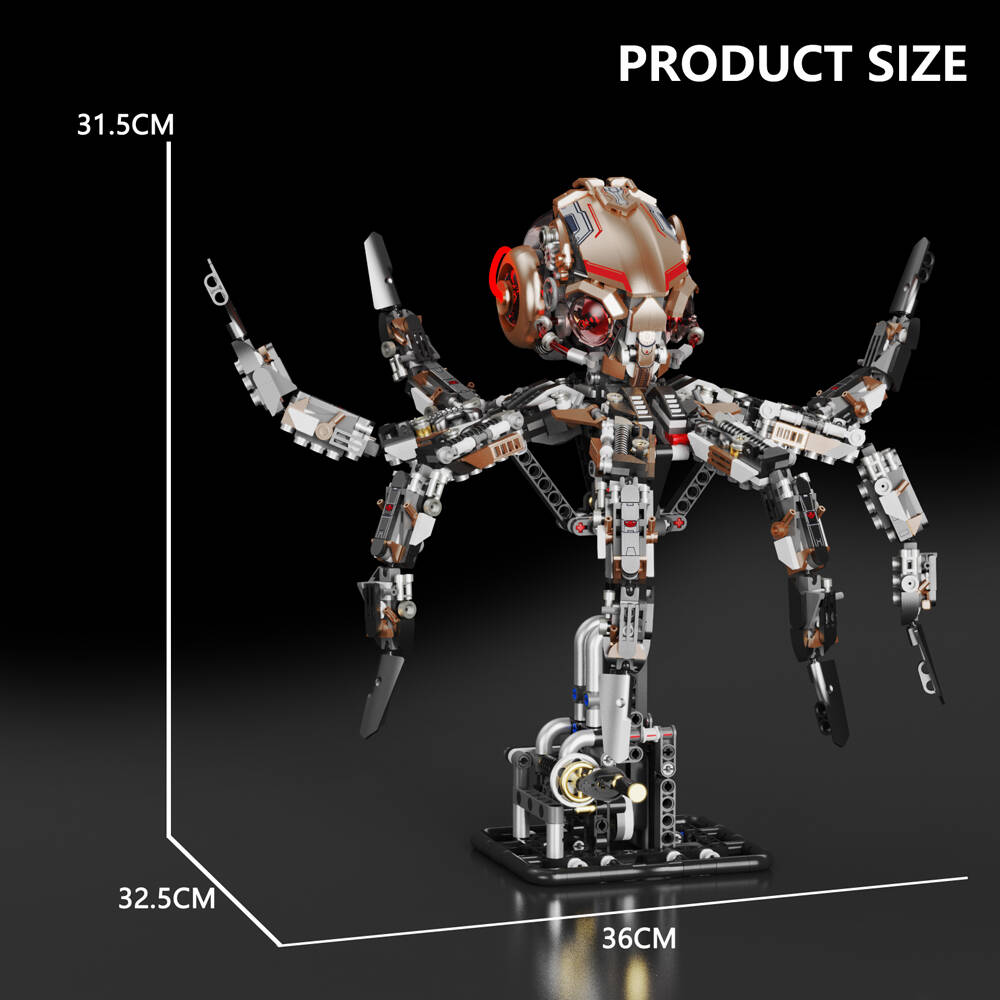 MJI 13085 Mechanical Octopus Particles Accessories Kids Creative Educational Puzzle Plastic Building Block Toy Set