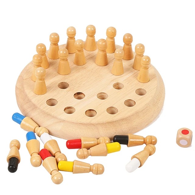 Wholesale Eco-Friendly Wooden Memory &amp; Chess Games for Kids Educational Match Stick Board Games for Family Party Fun