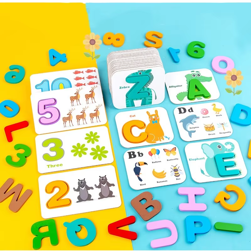 Popular Hot Selling Digital Letter Cognitive Learning Card Montessori Kids Toys High Quality Early Education Educational Toys