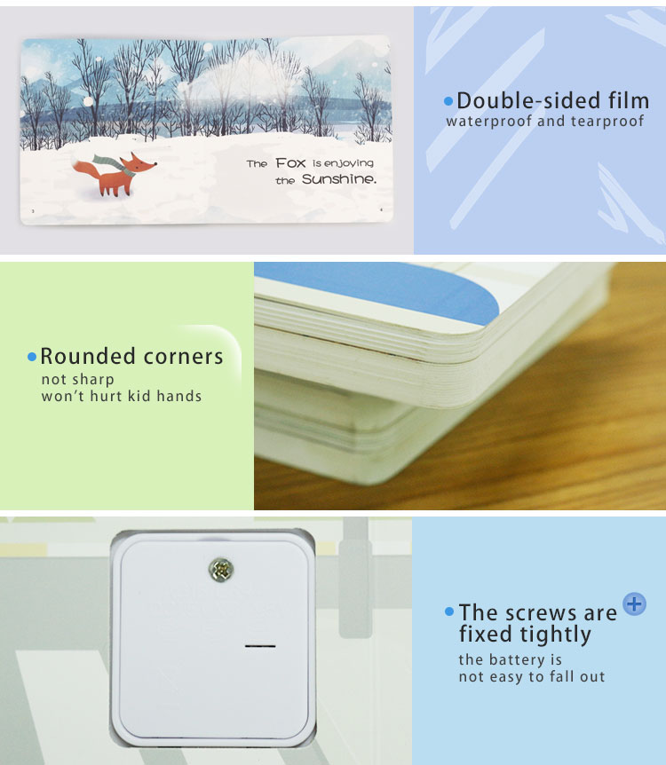 Hardcover Audio Book Push Button Sound Books For Kids Educational Child Sound Book Module Educational Toys New
