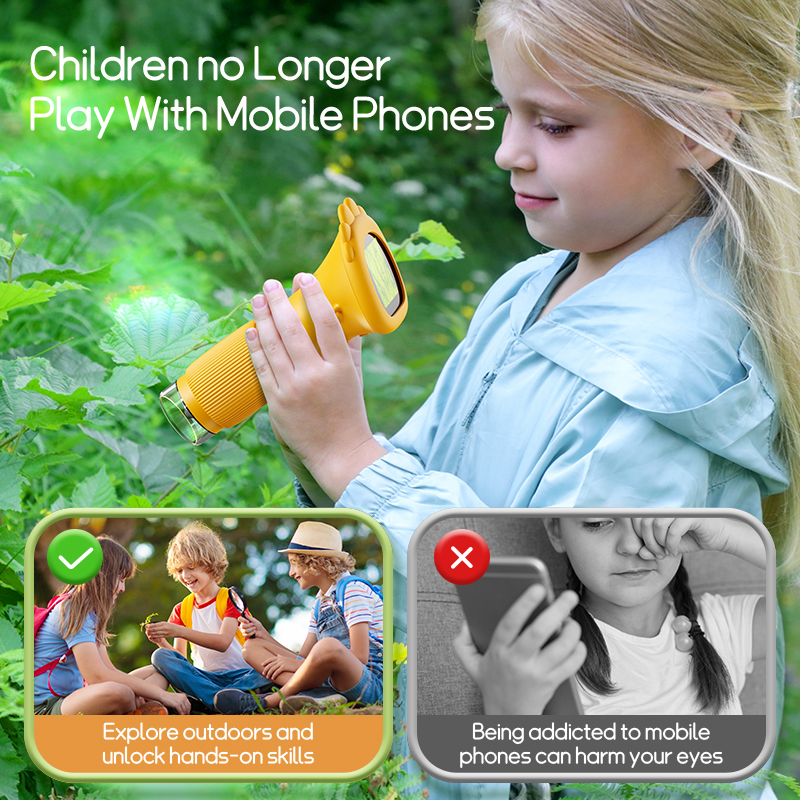 Nature Exploration Toys Educational STEM Kit Pocket Magnifier with Light for Science Discovery Children's Gifts Kid's Microscope