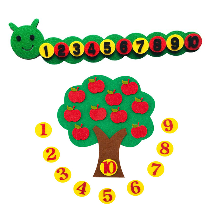 Hot Sale Counting Matching Math Felt Board Toys Baby Educational Toys