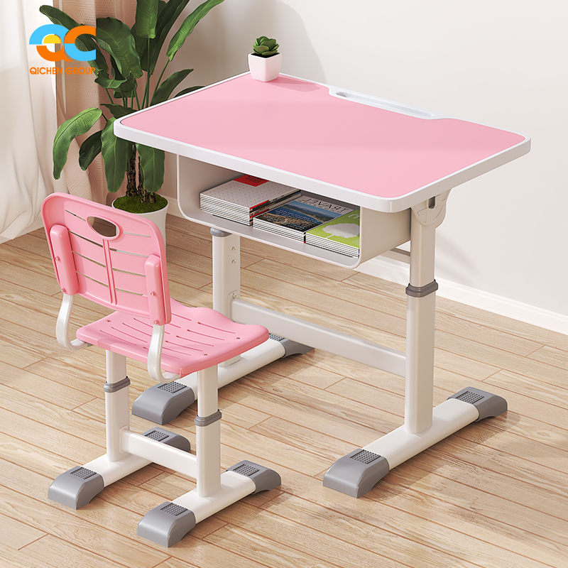 Wholesale Price Study Desk with Chair and Book Storage Kids Learning Table and Chair Complete Kids Table and Kids Chairs Set