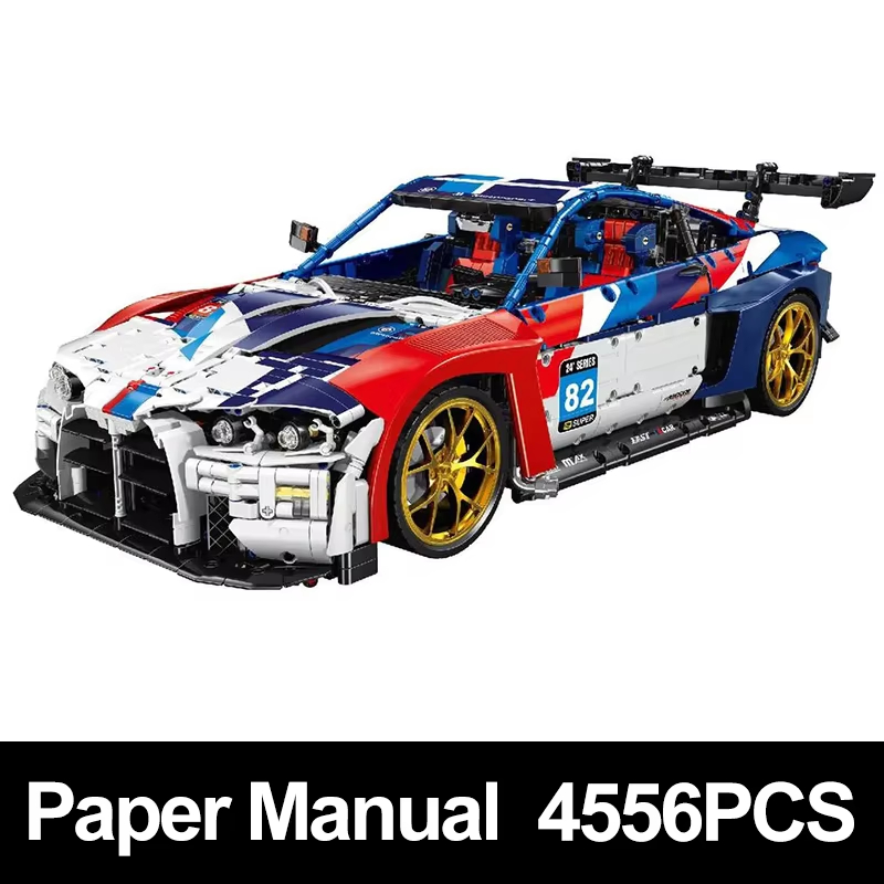 JD040 Technical M4 Car 1:8 Scale Supercar 76922 Racers Vehicles Model MOC-161785 Building Blocks Bricks Toy Birthday Gifts